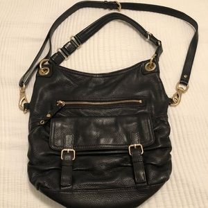 Cole Haan black leather cross body bag